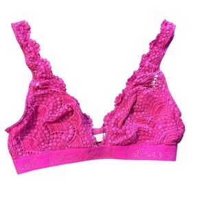 Victoria’s Secret hot pink lace bralette XS